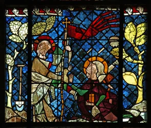 Fenster w14, eine Auferstehungsszene darstellend: Noli Me Tangere
