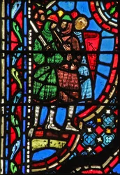 Fenster w14 Die Philister besiegen die Juden I Sam IV 10