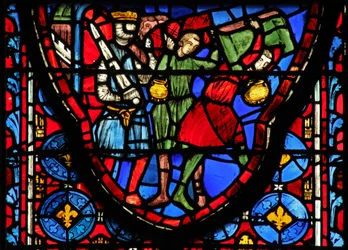 Fenster w15 Heilige Reliquien: Krösus bringt Reliquien aus Jerusalem