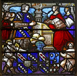 Fenster w18, Stifter darstellend