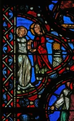 Fenster w1, Szene aus dem Leben des hl. Martin