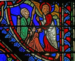 Fenster w1, Verkündigung an St. Anna