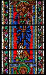 Fenster w202 mit der heiligen Attale