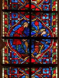 Fenster w207, Kain tötet Abel darstellend