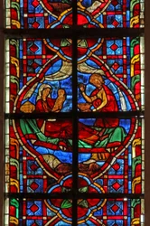 Fenster w207, die Geburt Kains darstellend