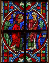 Fenster w209 zeigt Heiliger Nikolaus wird Bischof von Myra