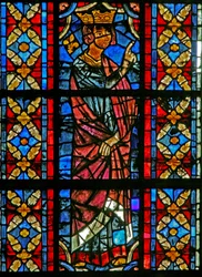 Fenster w209, eine Szene aus dem Leben des heiligen Savinien darstellend: Aurelian befiehlt, Savinien zu foltern