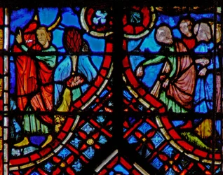 Moses verbirgt sein Gesicht; und das Volk bietet seine Mäntel an