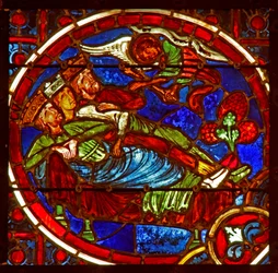 Fenster w2, Darstellung der Warnung der Weisen im Traum