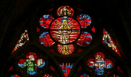 Fenster w34, Verklärung mit Elija und Moses