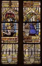 Fenster w3 mit Darstellung von Stiftern