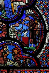 Fenster w48 mit den Stiftern - die Waffenschmiede