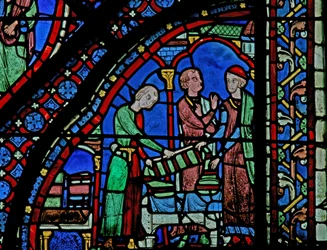 Fenster w5 mit Stiftern - Tuchhändler