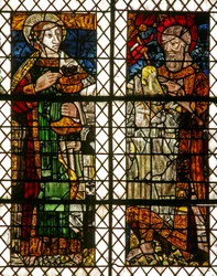 Fenster Nr. 8, Darstellung von St. Johannes und Johannes dem Täufer