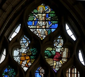Fenster w8 mit Darstellung von St. Sebastian