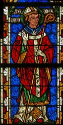Fenster w9, das St. Godegrande darstellt