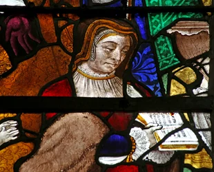 Fenster w9 mit Darstellung eines Stifters