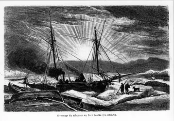 Überwinterung des Schiffs Schooner in Port Foulke