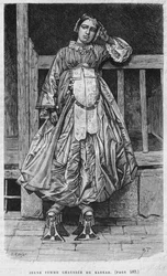 Frau mit Kabbab, aus La Syrie d