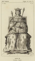 XIII. Jahrhundert, Herrschaft von Ludwig IX., Ludwig IX., Königskostüm (Gravur)