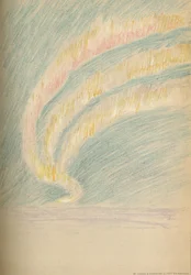 Ströme des Nordlichts, 28. November 1893. Pastellskizze, 1893 1897