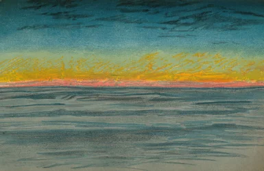 Das schwindende Polartag, 22. September 1893. Pastellskizze, 1893-1897
