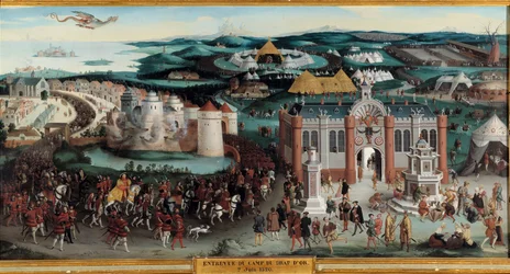 Interview von Franz I. und Heinrich VIII. im Camp du Cloth d