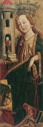 Hl. Barbara (Innenseite) und Hl. Kassian (Außenseite)