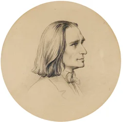Porträtzeichnung von Franz Liszt