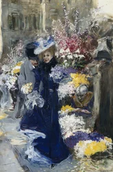 Die Blumenverkäuferin