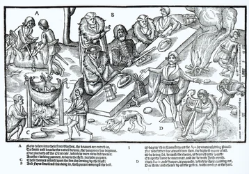 Der Häuptling der Mac Sweynes beim Abendessen, unterhalten von einem Barden und einem Harfner, Platte 3 aus 