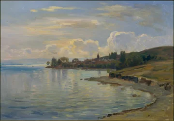 Landschaft des Genfersees am Ufer von Savoyen