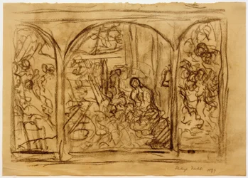 Kompositionsskizze "Die Heilige Nacht"