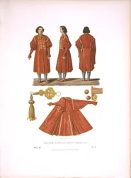 Ein polnischer Kaftan von Peter dem Großen. Aus den Antiquitäten des russischen Staates, vor 1853