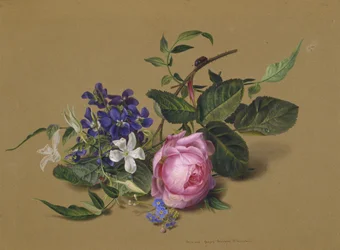 Käfer am Rosenast