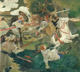 Eine Schlacht. Eine Szene aus der russischen Geschichte, 1900-1910