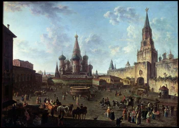 Der Rote Platz in Moskau, 1801