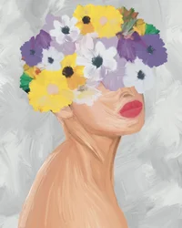 Lebendige Blumenkrone