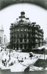 Altes Postamt, Broadway und Park Row, New York City, ca. 1900