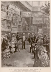 Besuch von Königin Victoria und Albert, Prinzgemahl, in der Royal Academy, London, 3. Mai 1849 (Fotogravur)