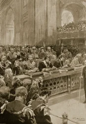 Der Dankgottesdienst für die Genesung des Prinzen von Wales, abgehalten in der St. Paul