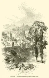 Matlock Kirche und Höhen von Abraham