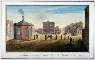 Newington Turnpike auf Newington Causeway, Southwark, London, 1825