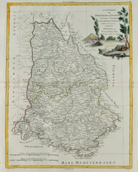 Die Gouvernements von Dauphiné, Provence, das Comtat Venaissin und das Fürstentum Orange, Stich von G. Zuliani aus Band I des Neuesten Atlas, veröffentlicht in Venedig 1777 von Antonio Zatta, Privatsammlung