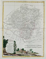 Die Gouvernements von Limousin, Quercy und Périgord, Stich von G. Zuliani aus Band I des Neuesten Atlas, veröffentlicht in Venedig 1776 von Antonio Zatta, Privatsammlung