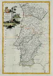 Königreich Portugal, Stich von G. Zuliani aus Band I des Neuesten Atlas, veröffentlicht in Venedig 1776 von Antonio Zatta, Privatsammlung