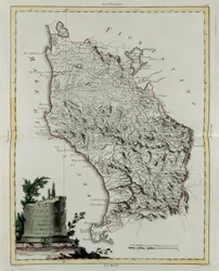 Gebiet von Pisa, Stich von G. Zuliani aus Band II des "Neuesten Atlas" veröffentlicht in Venedig 1783 von Antonio Zatta, Privatsammlung