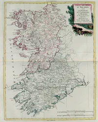 Das Königreich Irland, die Provinzen Munster und Connaught, Stich von G. Zuliani aus Band I des "Atlas Novissimo" veröffentlicht in Venedig 1778 von Antonio Zatta, Privatsammlung