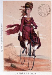 Nach dem Bad. Lithografie von Darlinghe nach Gosthiaux