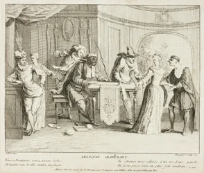 Tafel aus Livre de Scènes Comiques